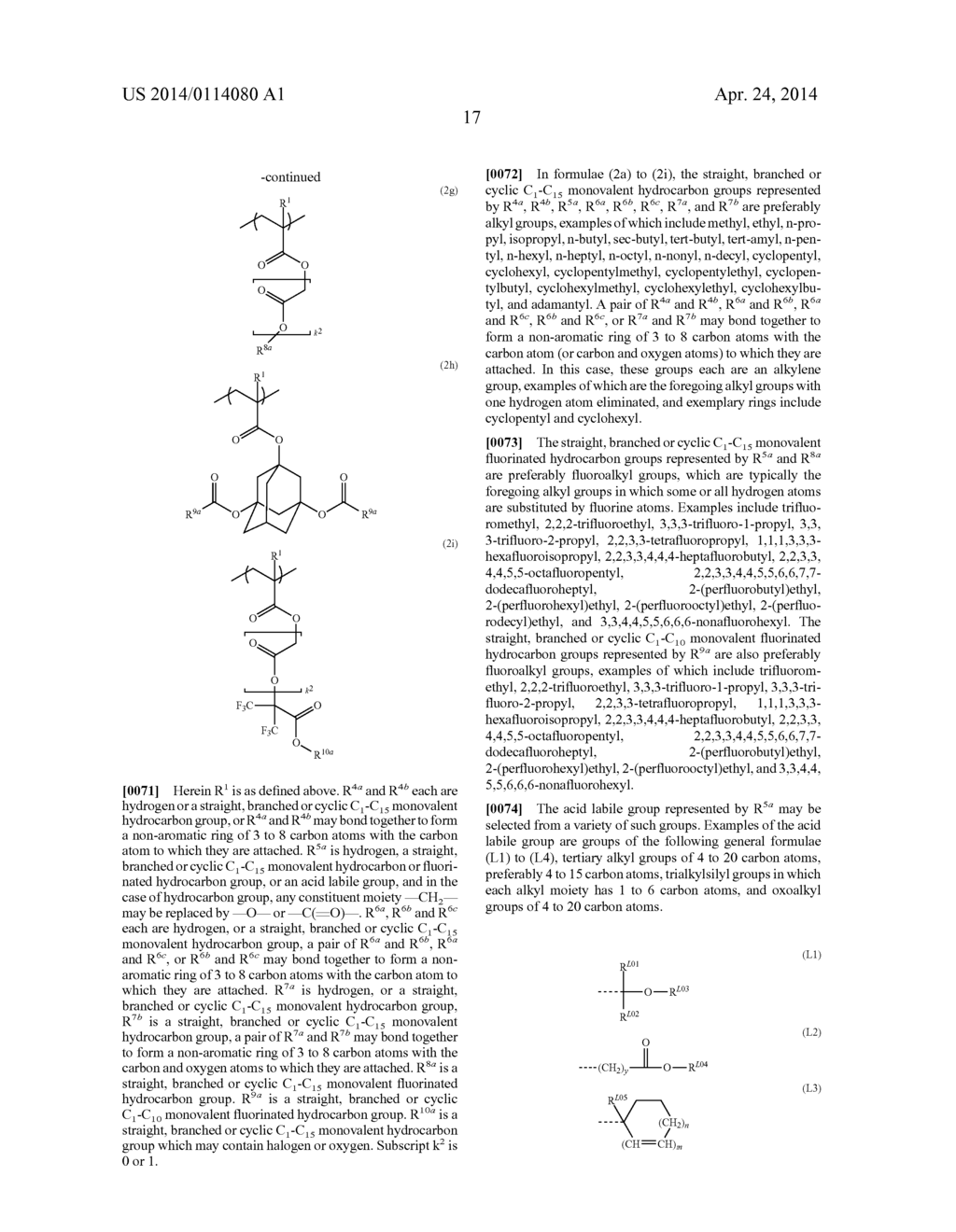 FLUORINATED MONOMER, POLYMER, RESIST COMPOSITION, AND PATTERNING PROCESS - diagram, schematic, and image 18