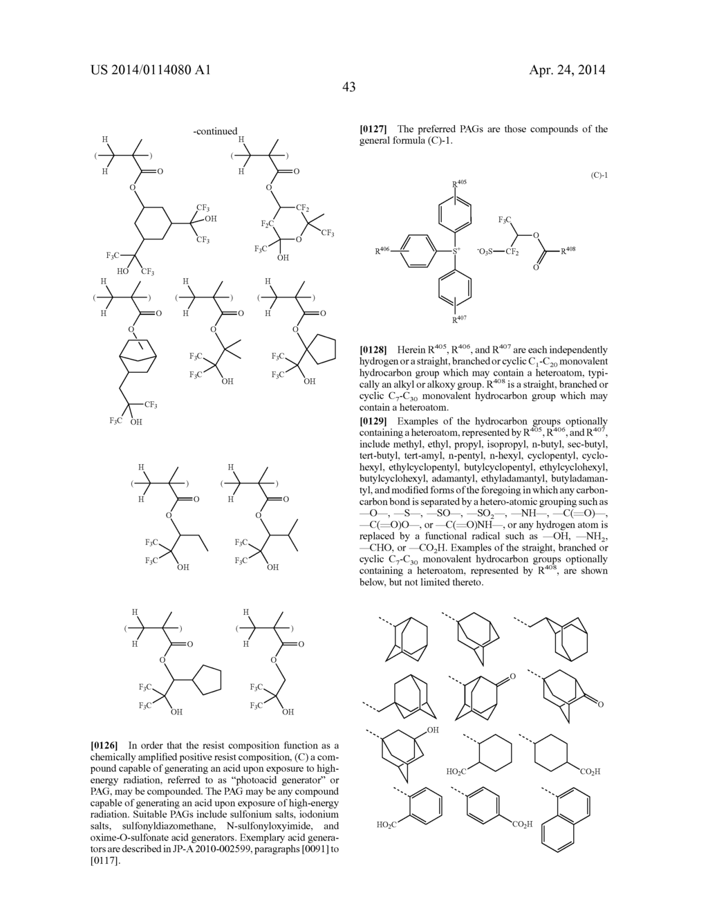 FLUORINATED MONOMER, POLYMER, RESIST COMPOSITION, AND PATTERNING PROCESS - diagram, schematic, and image 44