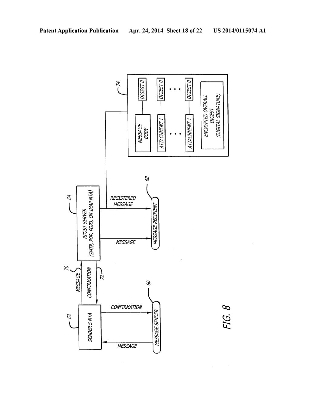SYSTEM FOR, AND METHOD OF, PROVIDING THE TRANSMISSION, RECEIPT AND CONTENT     OF A REPLY TO AN ELECTRONIC MESSAGE - diagram, schematic, and image 19