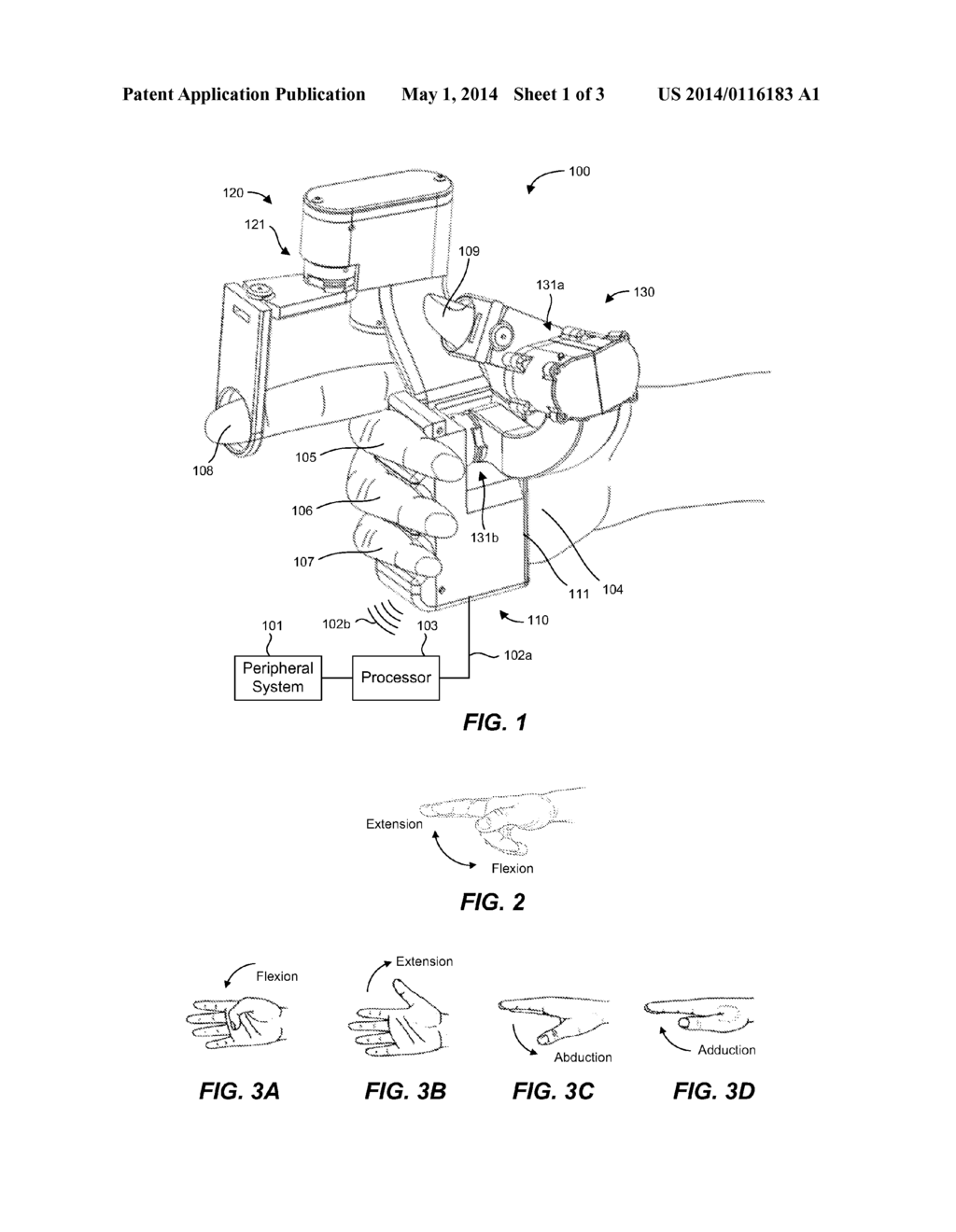 HAND CONTROL DEVICE FOR CONRTOLLING A PERIPHERAL SYSTEM - diagram, schematic, and image 02