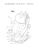 Child Safety Seat with Side Impact Energy Redirection diagram and image