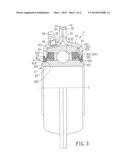 DUST-PROOF HOUSING DEVICE FOR AN ASSEMBLY AND BEARING ASSEMBLY INCLUDING     THE SAME diagram and image