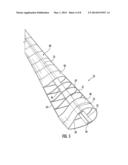 WIND TURBINE ROTOR BLADE WITH FABRIC SKIN AND ASSOCIATED METHOD FOR     ASSEMBLY diagram and image