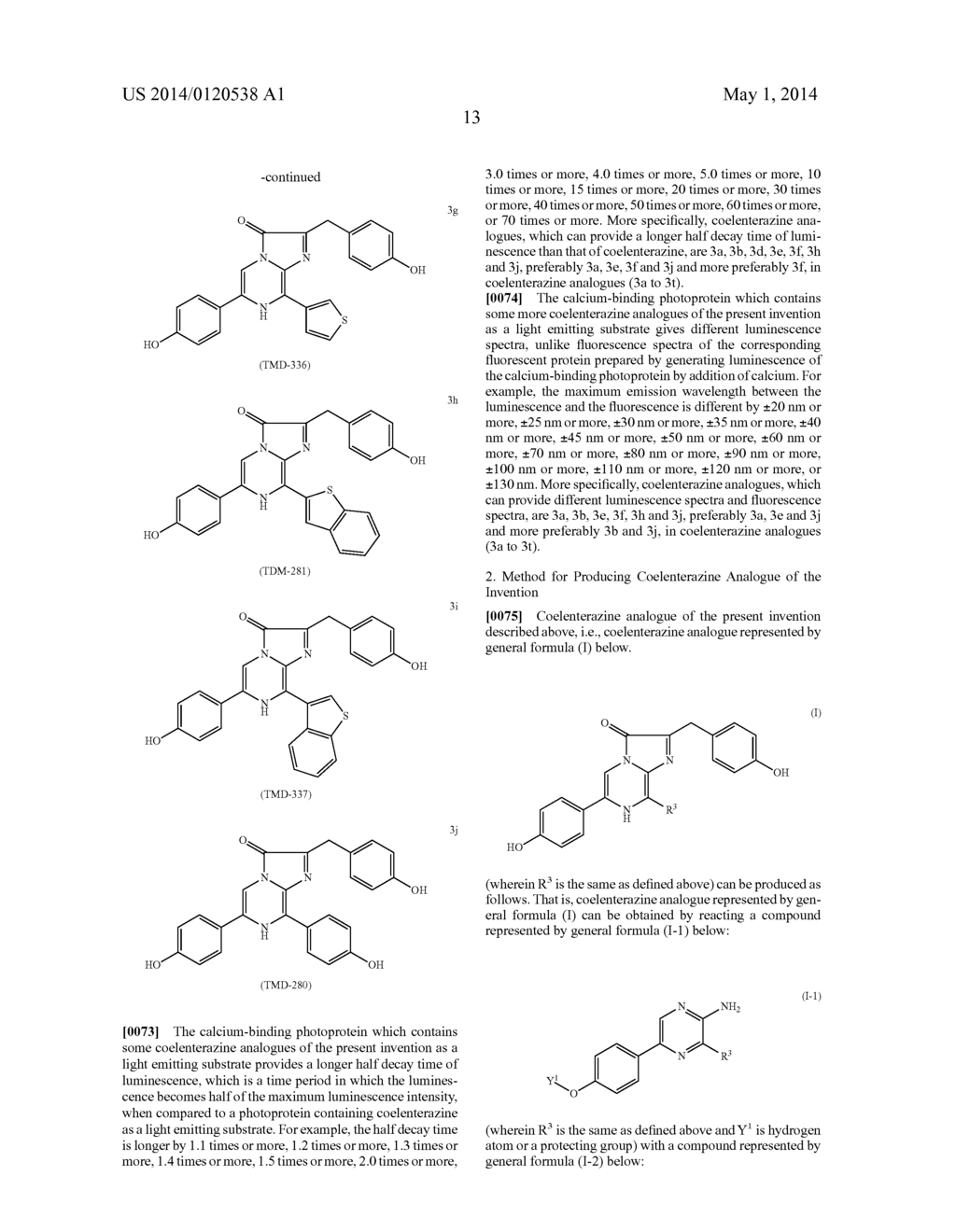 COELENTERAZINE ANALOGUES AND COELENTERAMIDE ANALOGUES - diagram, schematic, and image 22