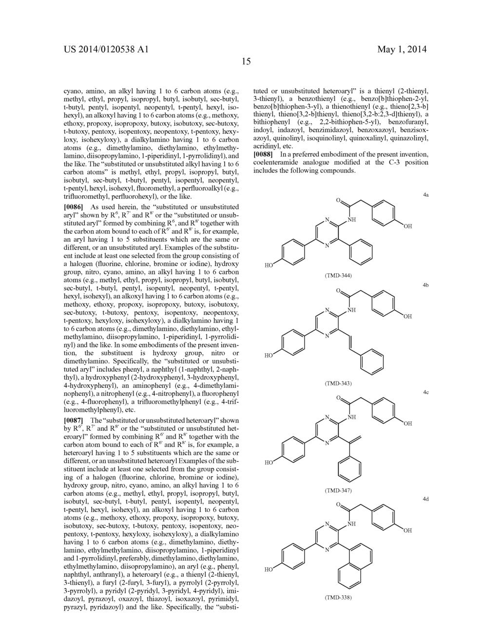 COELENTERAZINE ANALOGUES AND COELENTERAMIDE ANALOGUES - diagram, schematic, and image 24