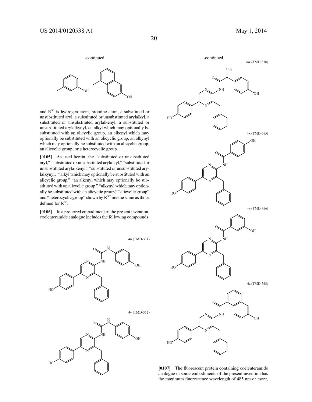 COELENTERAZINE ANALOGUES AND COELENTERAMIDE ANALOGUES - diagram, schematic, and image 29