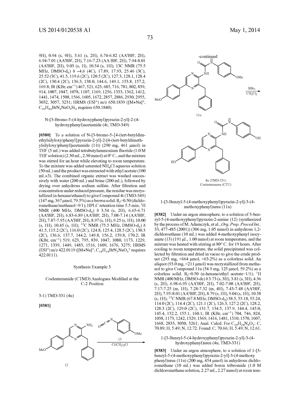 COELENTERAZINE ANALOGUES AND COELENTERAMIDE ANALOGUES - diagram, schematic, and image 82