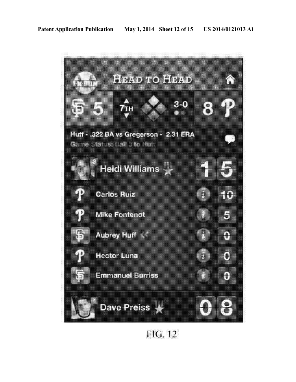 INTERACTIVE FANTASY SPORTS GAMING SYSTEM - diagram, schematic, and image 13