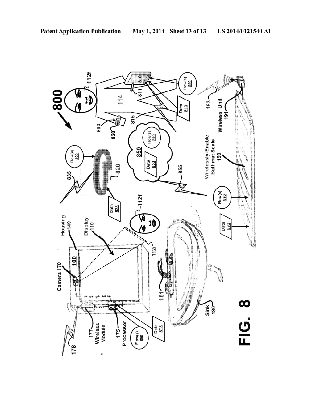 SYSTEM  AND  METHOD  FOR  MONITORING  THE  HEALTH  OF  A  USER - diagram, schematic, and image 14