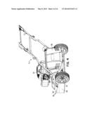 WALK POWER MOWER WITH FLOW CUTOFF BAFFLE CARRIED BY A SIDE DISCHARGE CHUTE diagram and image