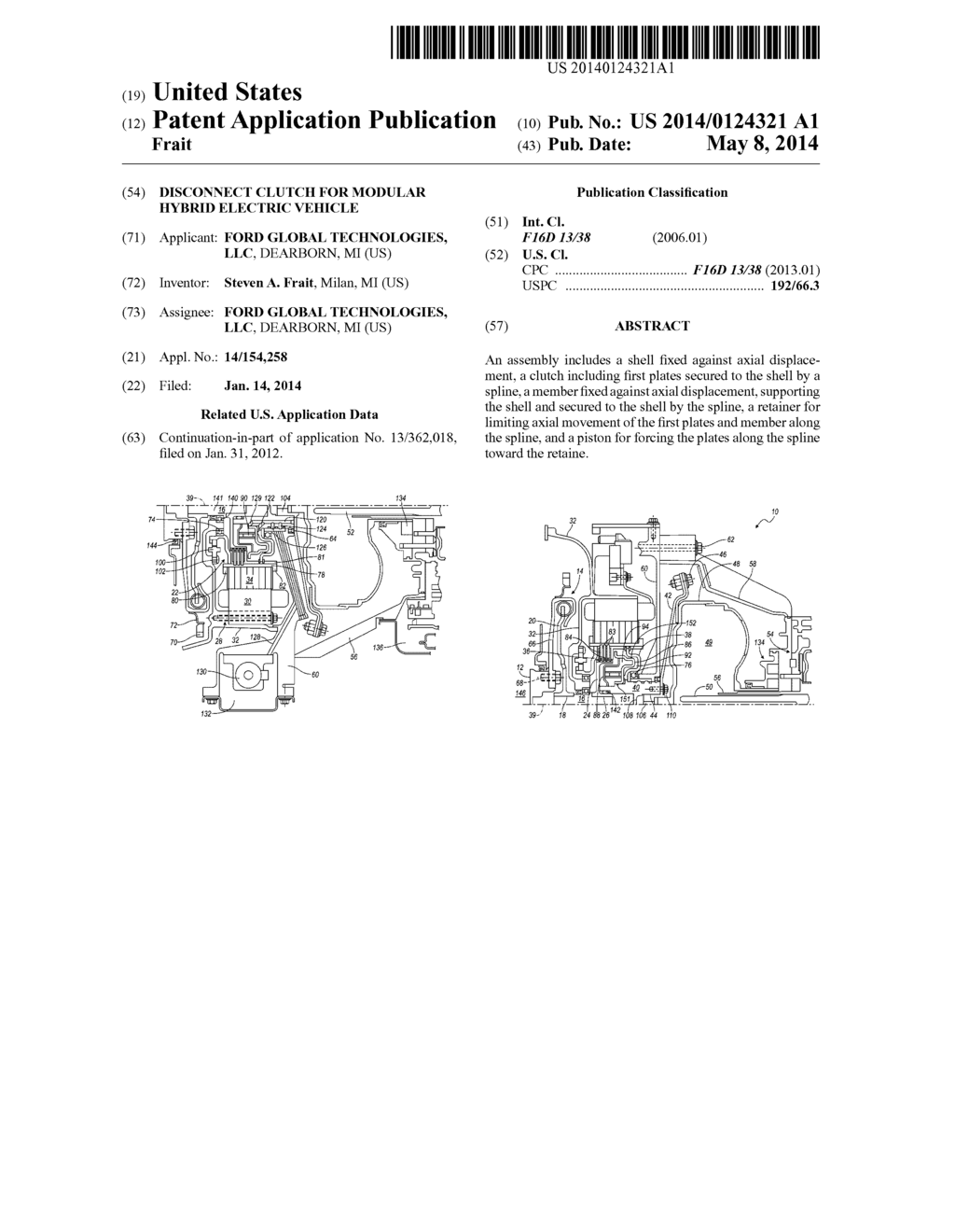 DISCONNECT CLUTCH FOR MODULAR HYBRID ELECTRIC VEHICLE - diagram, schematic, and image 01