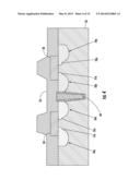 SEMICONDUCTOR DEVICE INCLUDING LOW-K DIELECTRIC CAP LAYER FOR GATE     ELECTRODES AND RELATED METHODS diagram and image