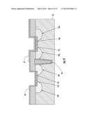 SEMICONDUCTOR DEVICE INCLUDING LOW-K DIELECTRIC CAP LAYER FOR GATE     ELECTRODES AND RELATED METHODS diagram and image