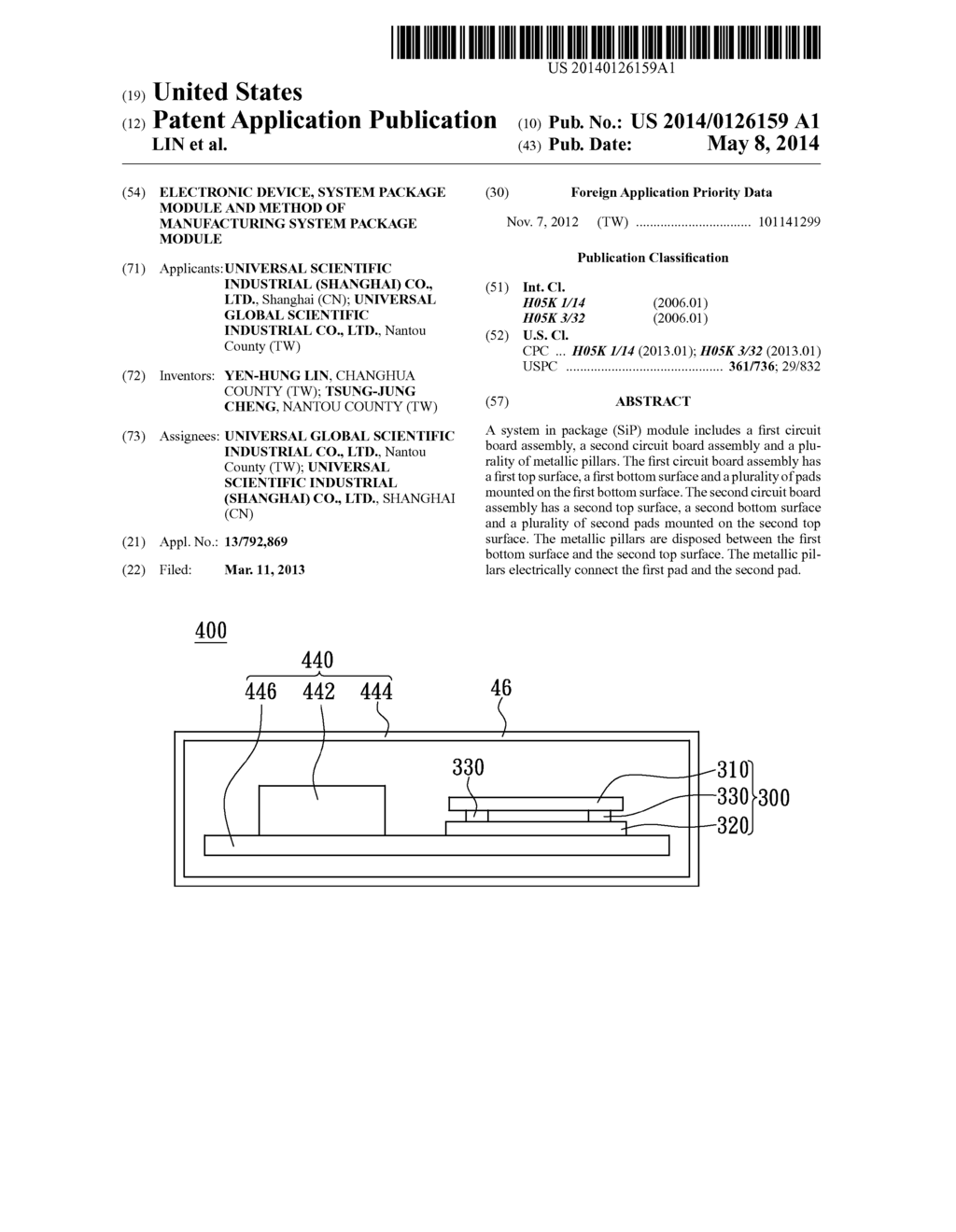 ELECTRONIC DEVICE, SYSTEM PACKAGE MODULE AND METHOD OF MANUFACTURING     SYSTEM PACKAGE MODULE - diagram, schematic, and image 01