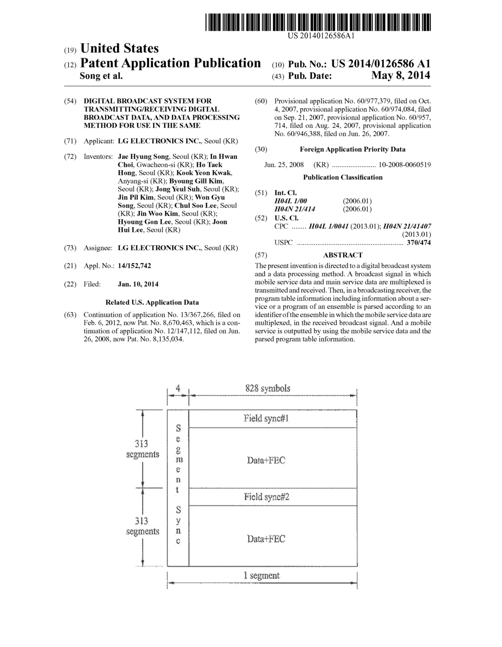 DIGITAL BROADCAST SYSTEM FOR TRANSMITTING/RECEIVING DIGITAL BROADCAST     DATA, AND DATA PROCESSING METHOD FOR USE IN THE SAME - diagram, schematic, and image 01