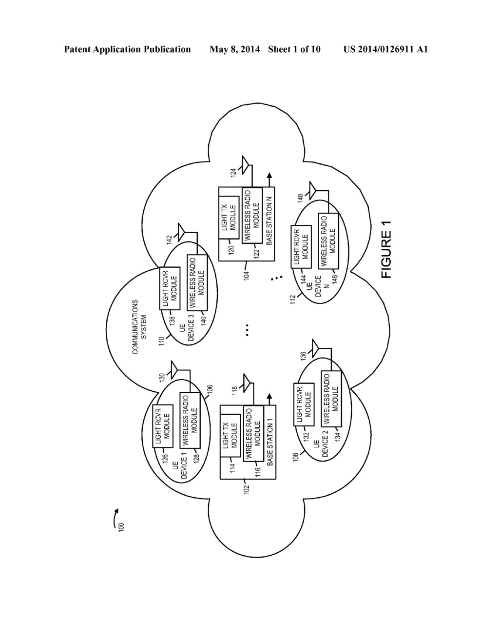 METHODS AND APPARATUS FOR COMMUNICATING INFORMATION USING VISIBLE LIGHT     SIGNALS AND/OR RADIO SIGNALS - diagram, schematic, and image 02