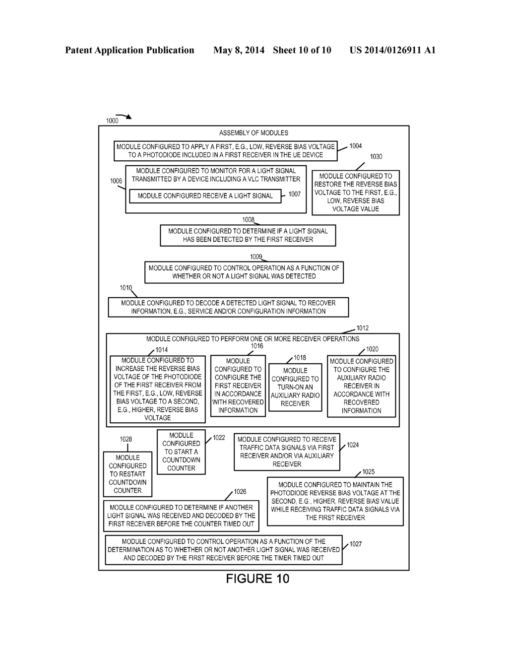 METHODS AND APPARATUS FOR COMMUNICATING INFORMATION USING VISIBLE LIGHT     SIGNALS AND/OR RADIO SIGNALS - diagram, schematic, and image 11