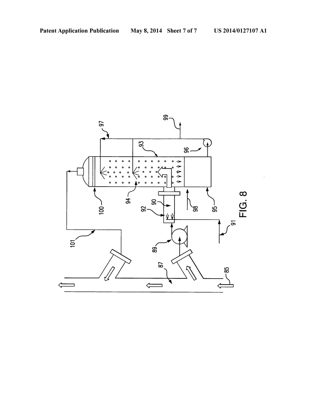 Method for removing contaminants from exhaust gases - diagram, schematic, and image 08