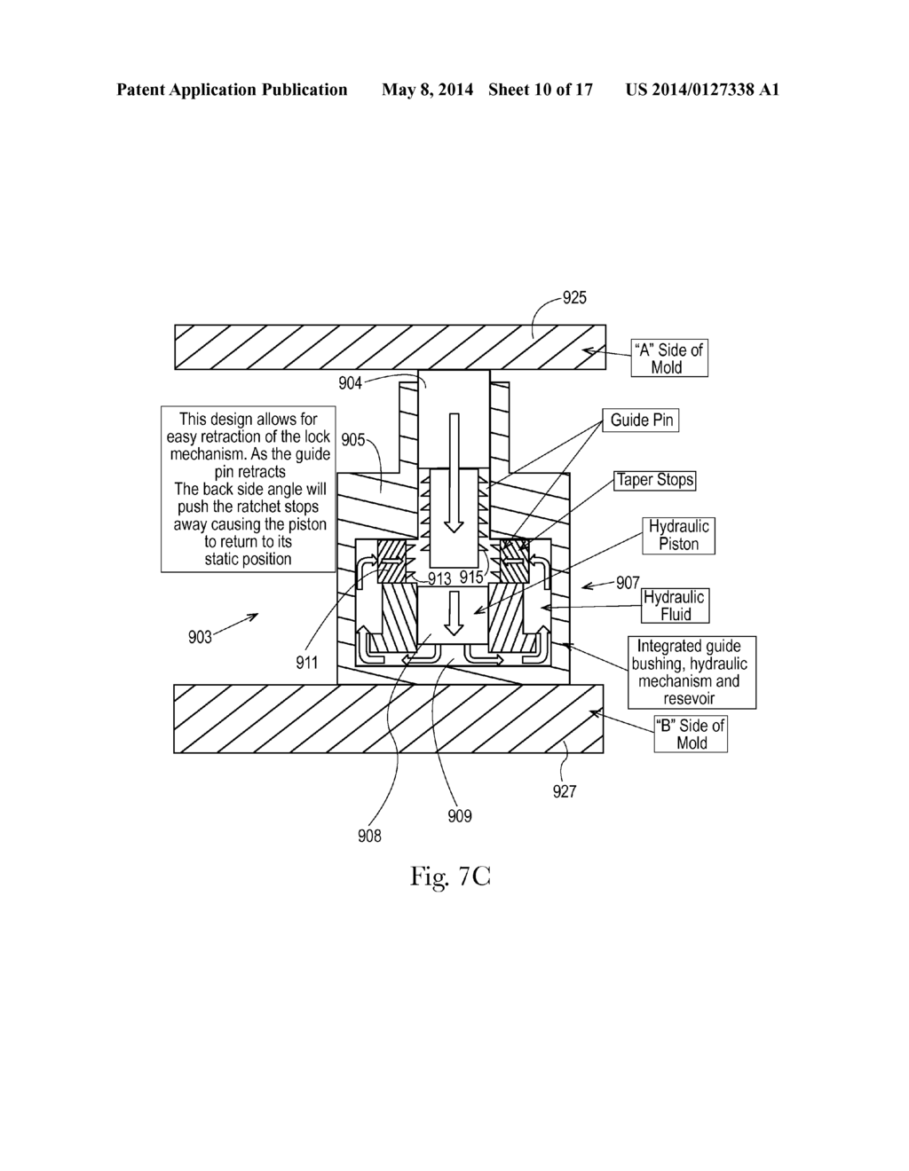 Injection Mold With Fail Safe Pressure Mechanism - diagram, schematic, and image 11