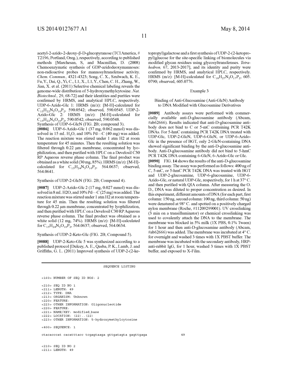 Compositions and Methods for the Transfer of a Hexosamine to a Modified     Nucleotide in a Nucleic Acid - diagram, schematic, and image 27