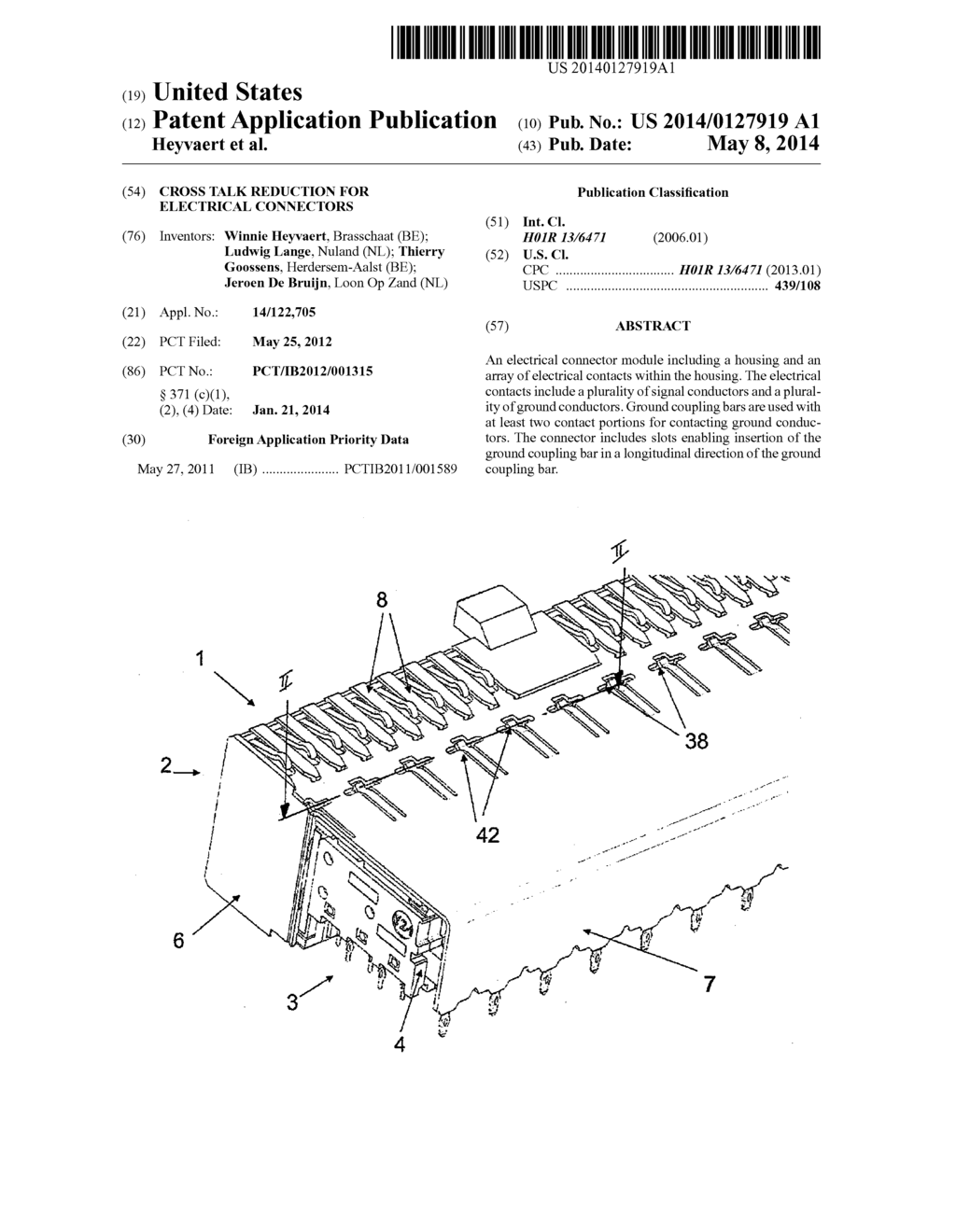 Cross Talk Reduction for Electrical Connectors - diagram, schematic, and image 01