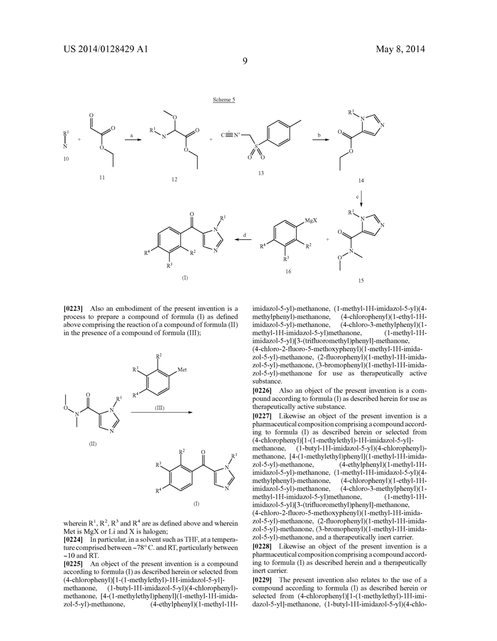 NEW IMIDAZOLYLKETONE DERIVATIVES - diagram, schematic, and image 10
