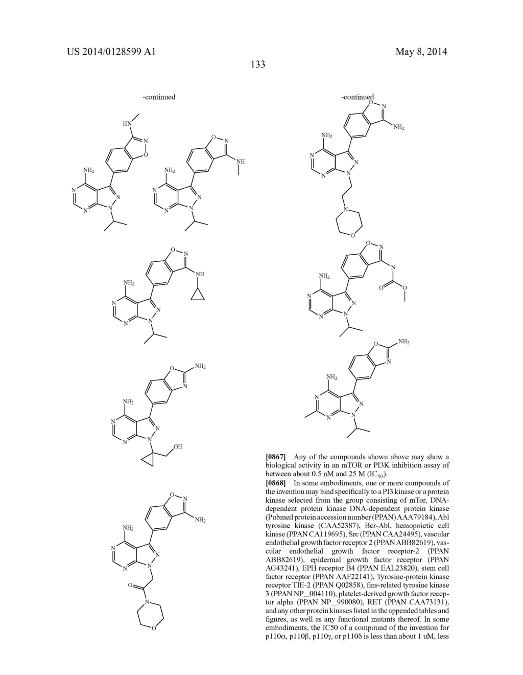 BENZOXAZOLE KINASE INHIBITORS AND METHODS OF USE - diagram, schematic, and image 154