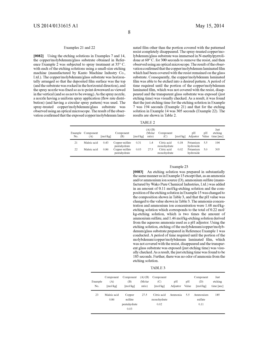 ETCHING SOLUTION FOR COPPER OR A COMPOUND COMPRISED MAINLY OF COPPER - diagram, schematic, and image 09