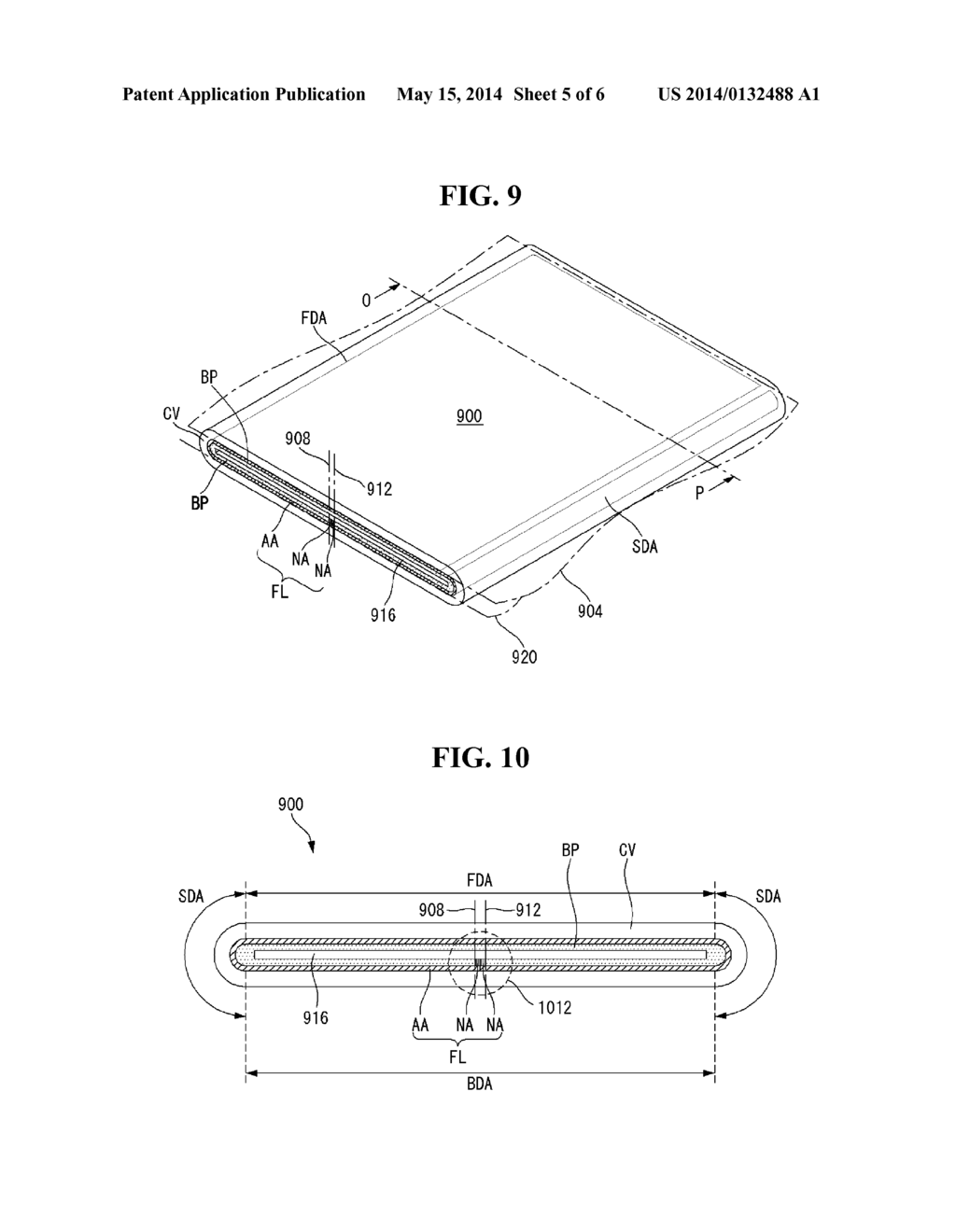 DISPLAY DEVICE HAVING BENT NON-DISPLAY AREA FOR REDUCED BEZEL WIDTH - diagram, schematic, and image 06