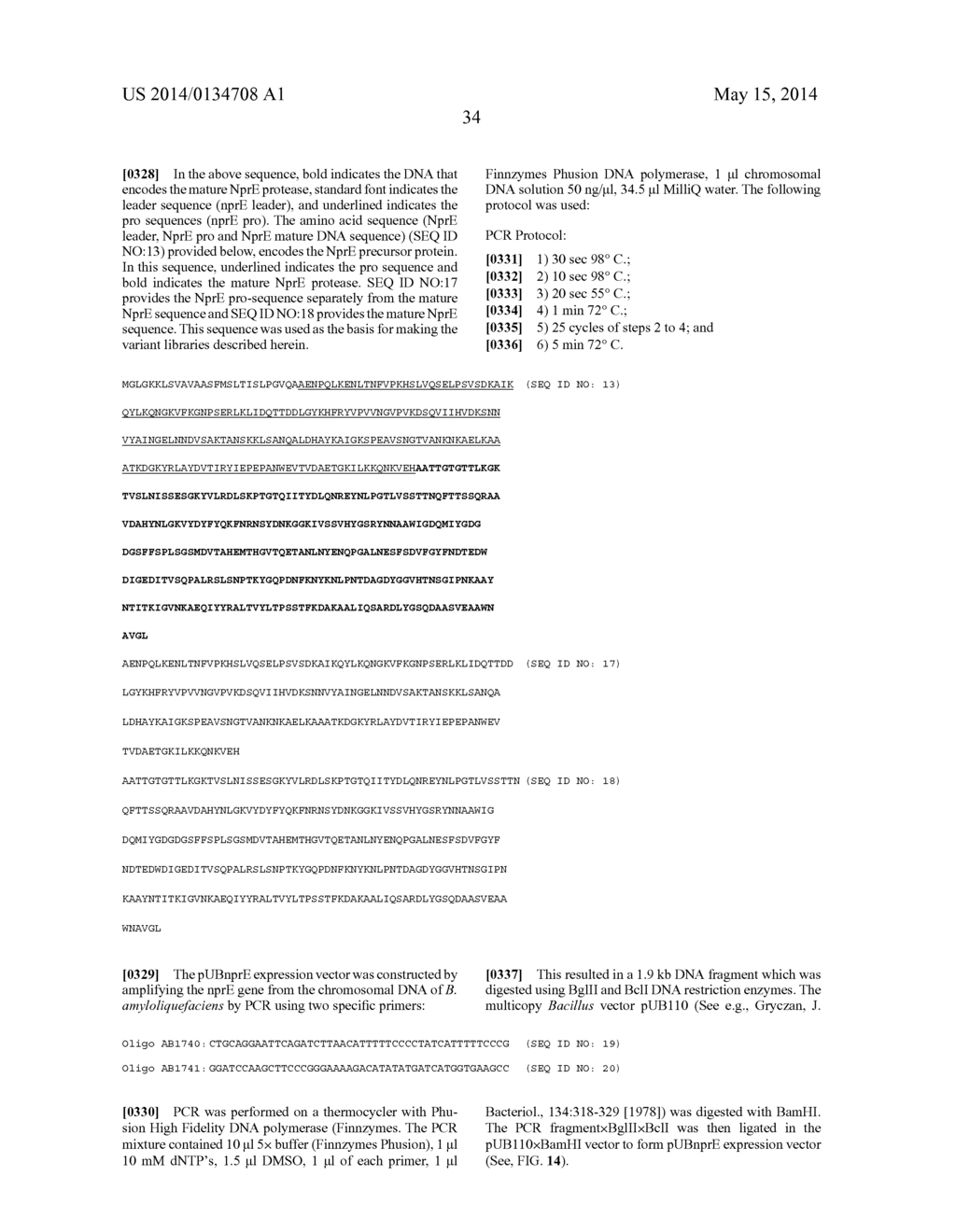 USE AND PRODUCTION OF STORAGE-STABLE NEUTRAL METALLOPROTEASE - diagram, schematic, and image 56