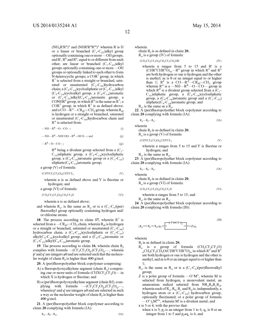 (PER) FLUOROPOLYETHER BLOCK COPOLYMERS - diagram, schematic, and image 13