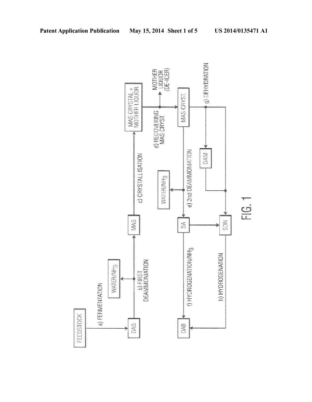 PROCESSES FOR PRODUCING BUTANEDIOL (BDO), DIAMINOBUTANE (DAB), SUCCINIC     DINITRILE (SDN) AND SUCCINAMIDE (DAM) - diagram, schematic, and image 02