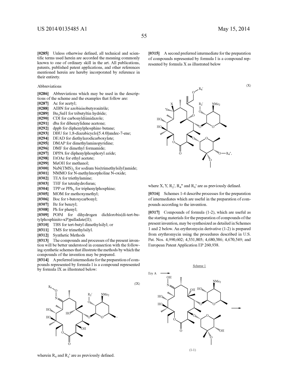6-11 BICYCLIC KETOLIDE DERIVATIVES - diagram, schematic, and image 56