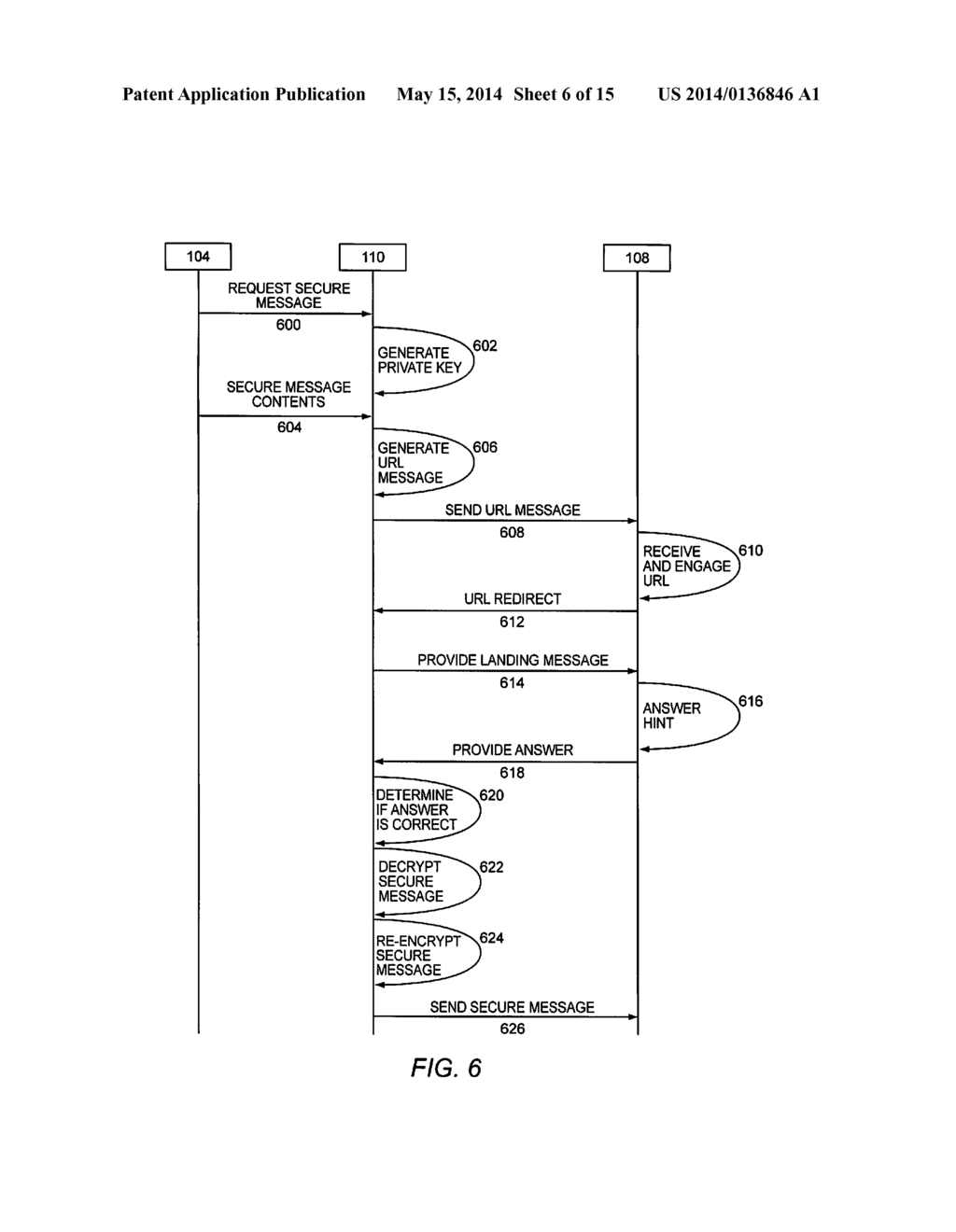 METHOD AND SYSTEM FOR GENERATING A SECURE MESSAGE AS A URL MESSAGE - diagram, schematic, and image 07