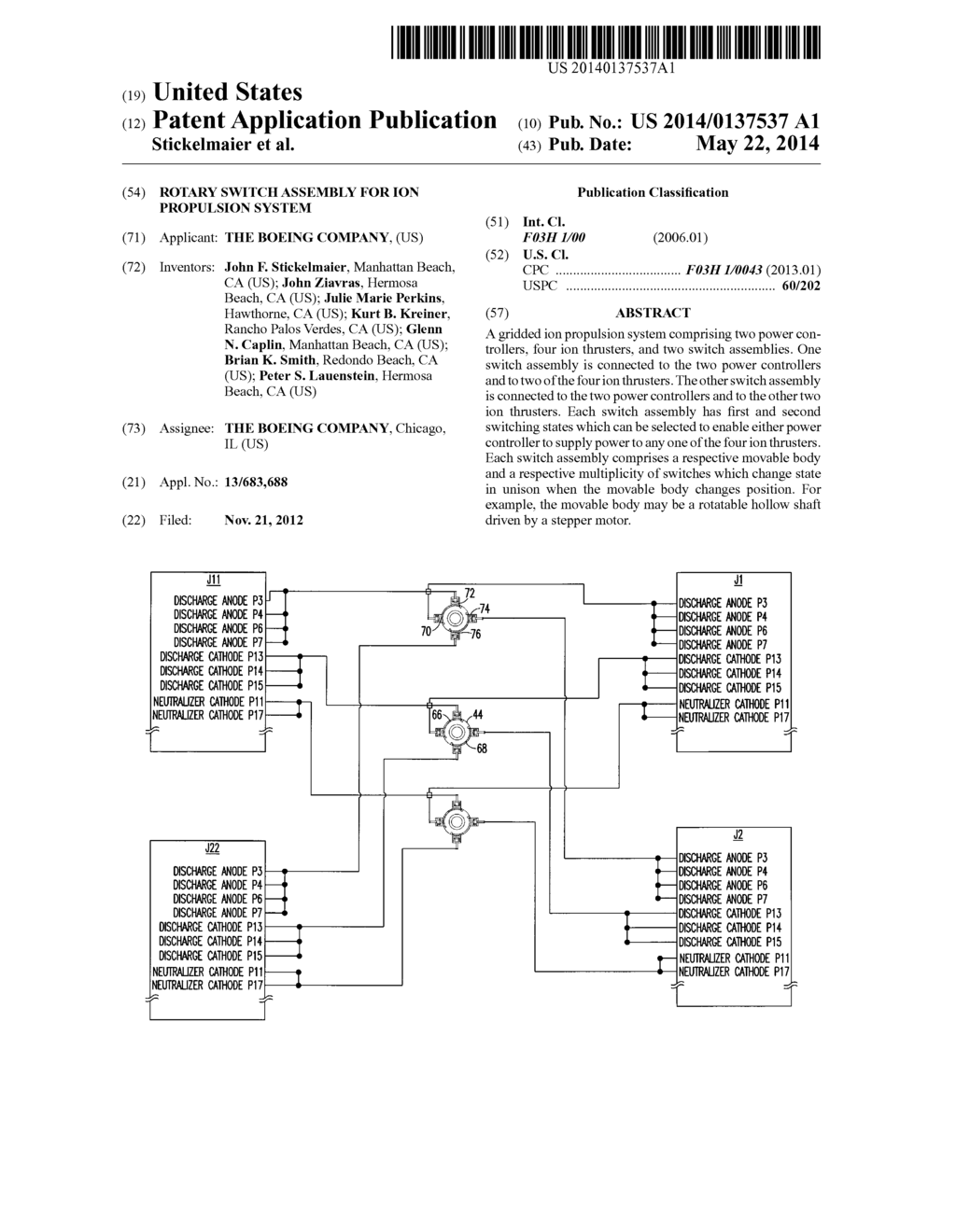 Rotary Switch Assembly for Ion Propulsion System - diagram, schematic, and image 01