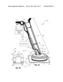 HARD SURFACE CLEANERS HAVING CLEANING HEADS WITH ROTATIONAL ASSIST, AND     ASSOCIATED SYSTEMS, APPARATUSES AND METHODS diagram and image