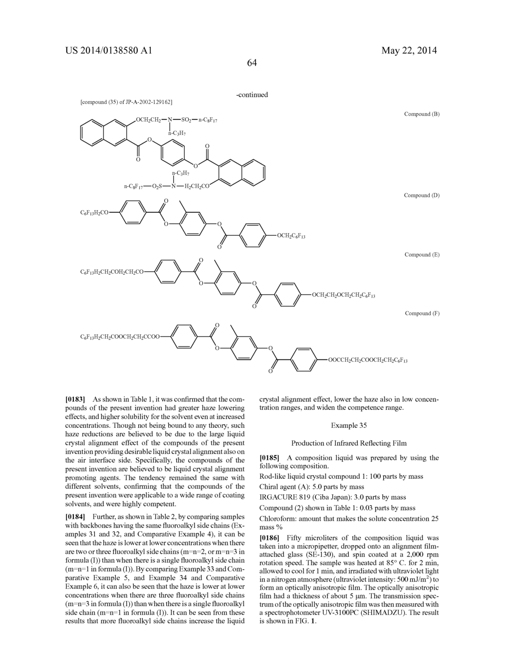 COMPOUND, HAZE-LOWERING AGENT, LIQUID CRYSTAL COMPOSITION, POLYMER     MATERIAL, AND FILM - diagram, schematic, and image 66