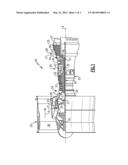 BLADE OUTER AIR SEAL HAVING INWARD POINTING EXTENSION diagram and image