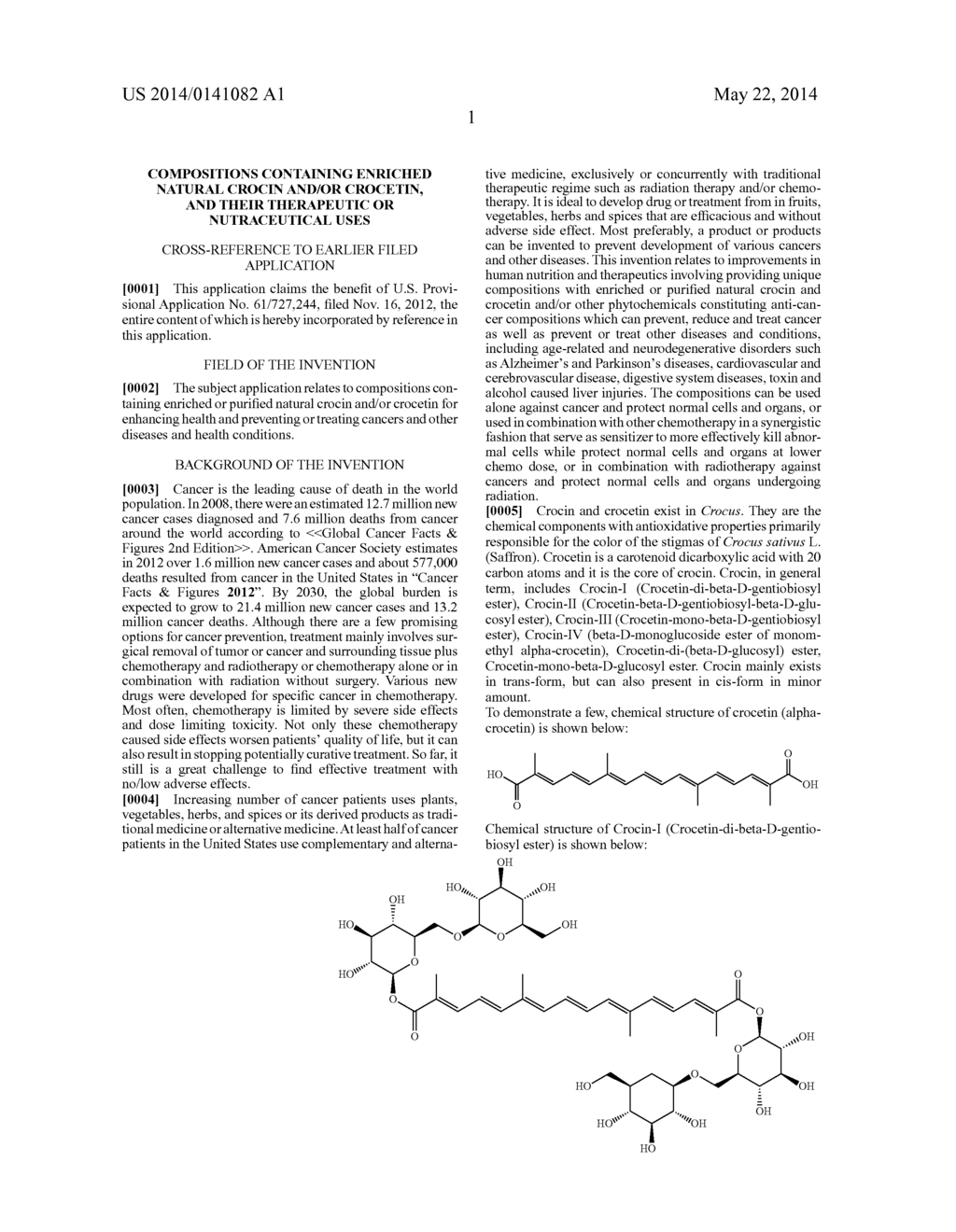 Compositions Containing Enriched Natural Crocin and/or Crocetin, and Their     Therapeutic or Nutraceutical Uses - diagram, schematic, and image 05