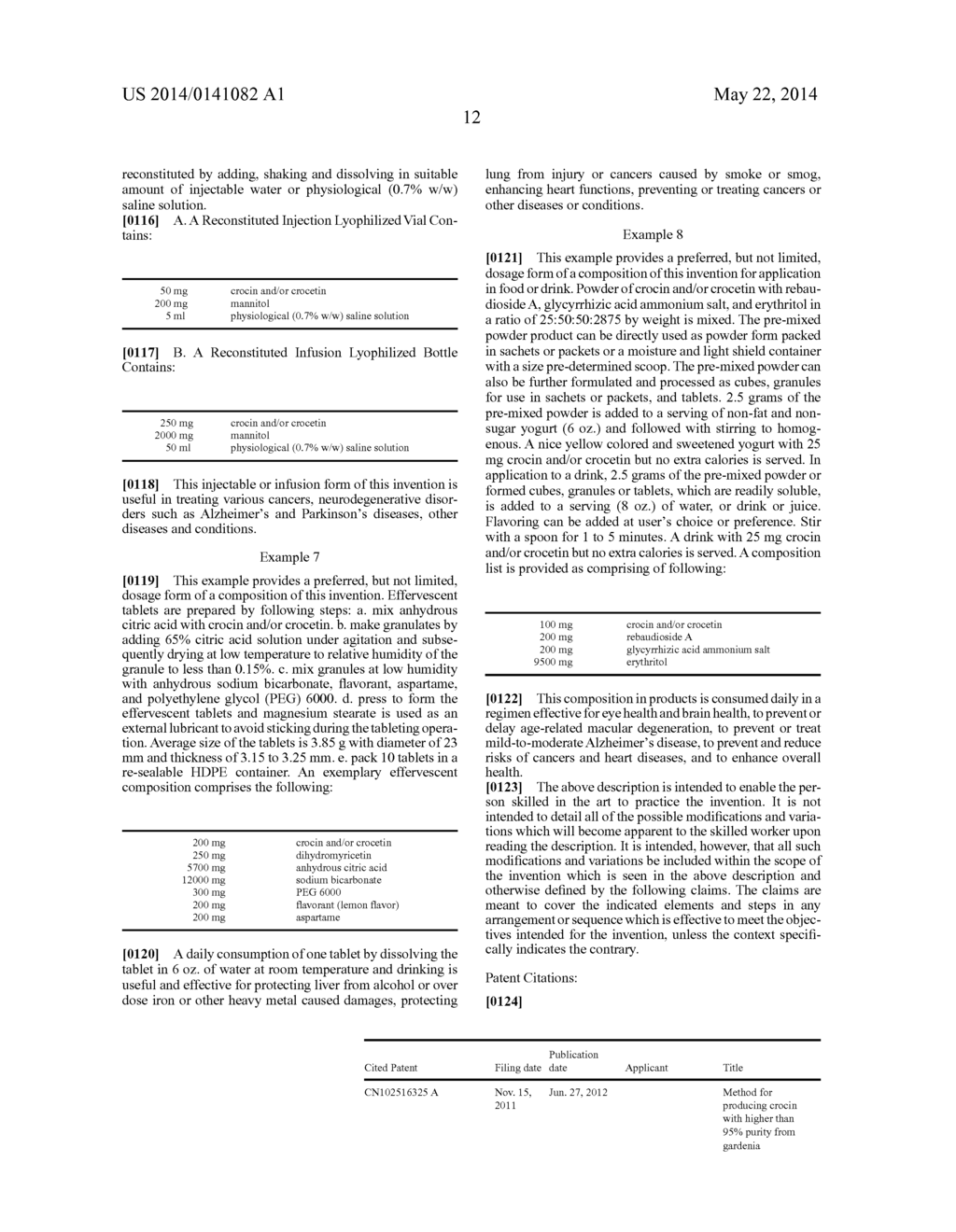 Compositions Containing Enriched Natural Crocin and/or Crocetin, and Their     Therapeutic or Nutraceutical Uses - diagram, schematic, and image 16