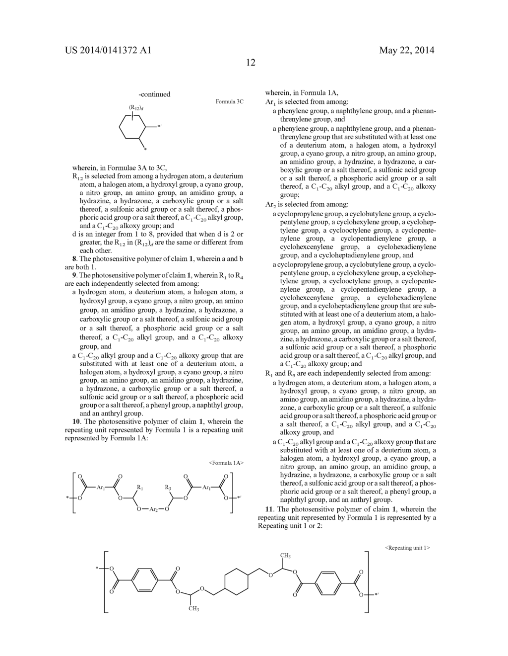 PHOTOSENSITIVE POLYMER, RESIST COMPOSITION INCLUDING THE PHOTOSENSITIVE     POLYMER AND METHOD OF PREPARING RESIST PATTERN USING THE RESIST     COMPOSITION - diagram, schematic, and image 13