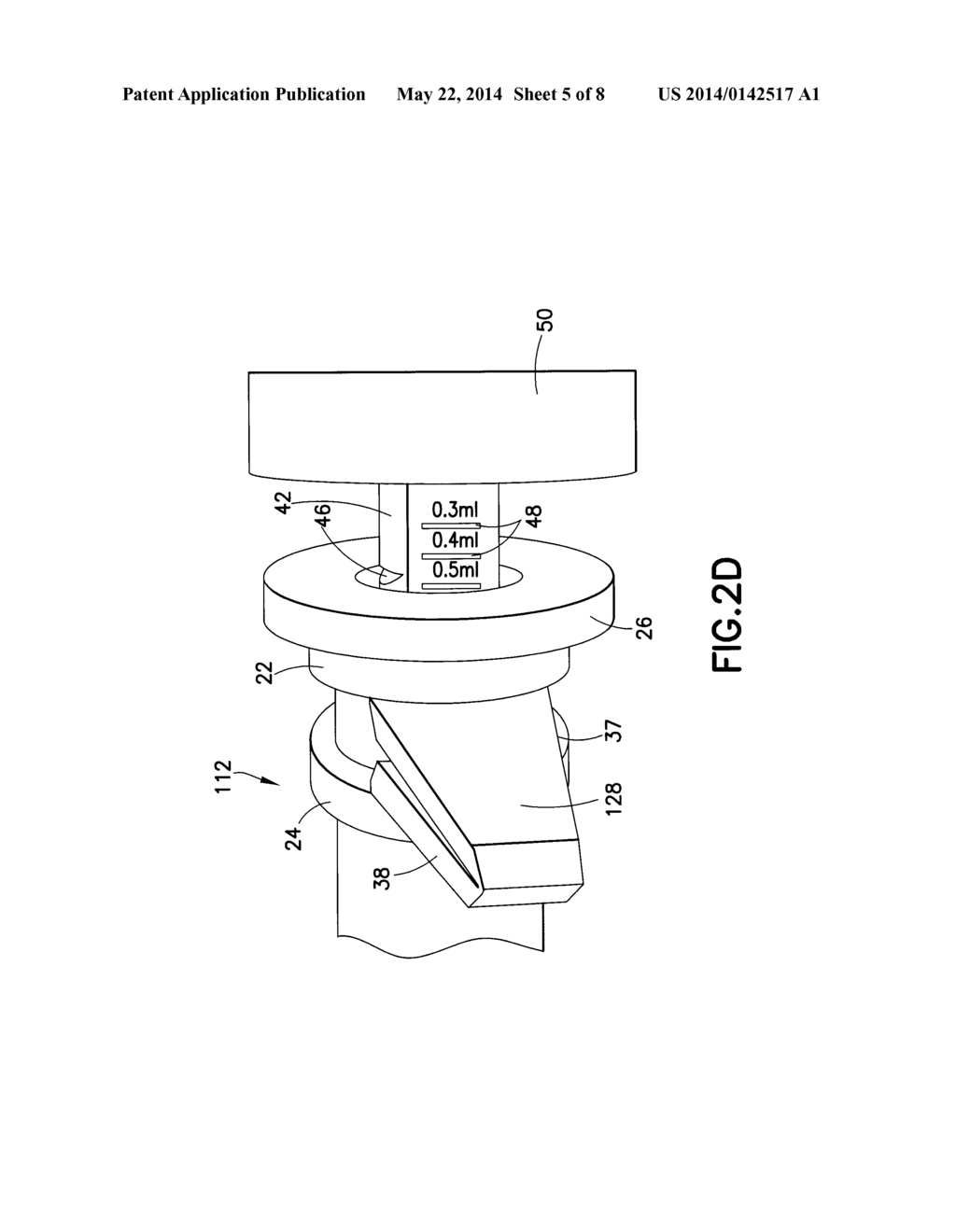 Syringe Assembly Having a Flexible or Slidable Flange - diagram, schematic, and image 06