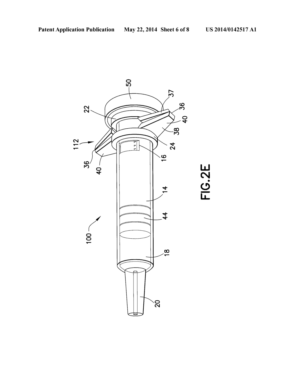 Syringe Assembly Having a Flexible or Slidable Flange - diagram, schematic, and image 07