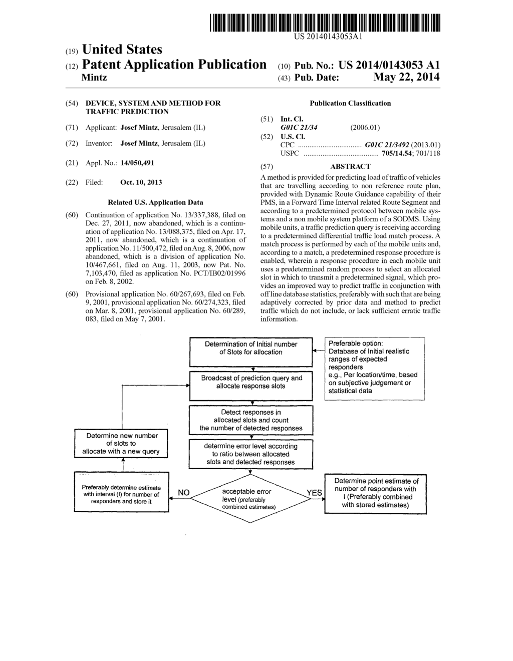 Device, System and Method for Traffic Prediction - diagram, schematic, and image 01