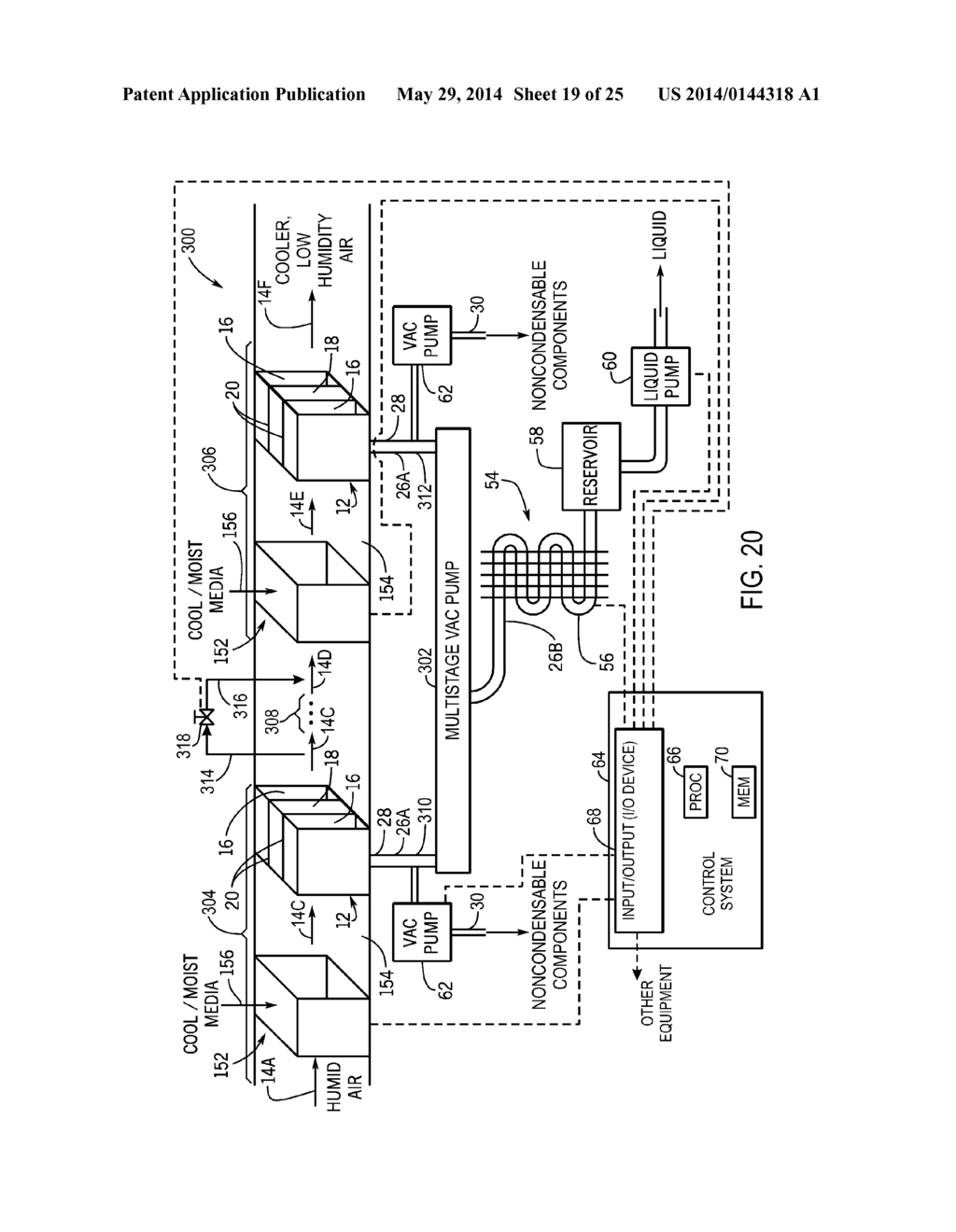 SYSTEMS AND METHODS FOR MULTI-STAGE AIR DEHUMIDIFICATION AND COOLING - diagram, schematic, and image 20