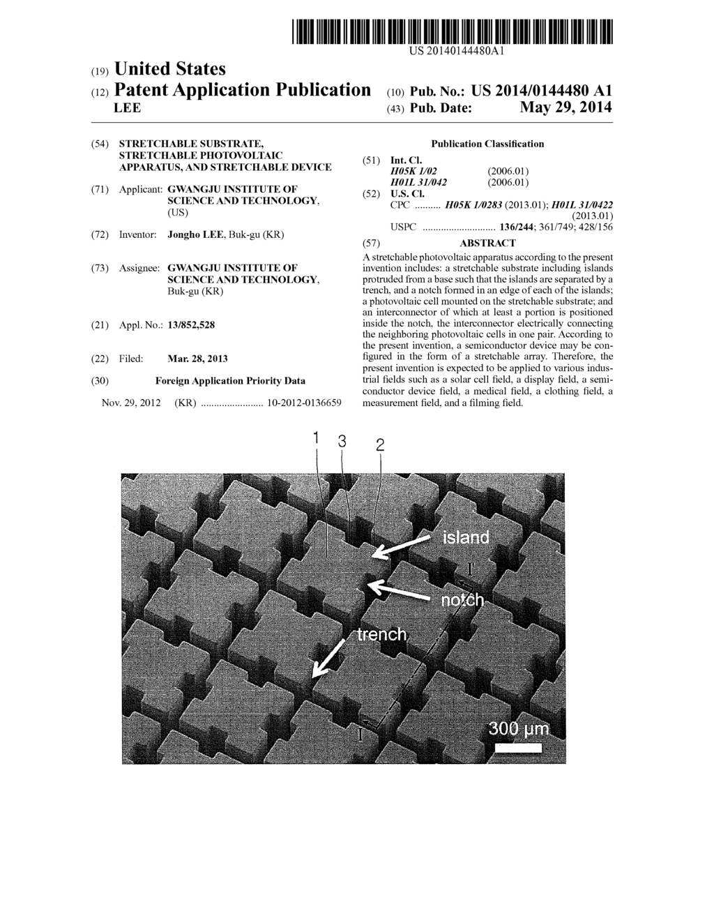 STRETCHABLE SUBSTRATE, STRETCHABLE PHOTOVOLTAIC APPARATUS, AND STRETCHABLE     DEVICE - diagram, schematic, and image 01