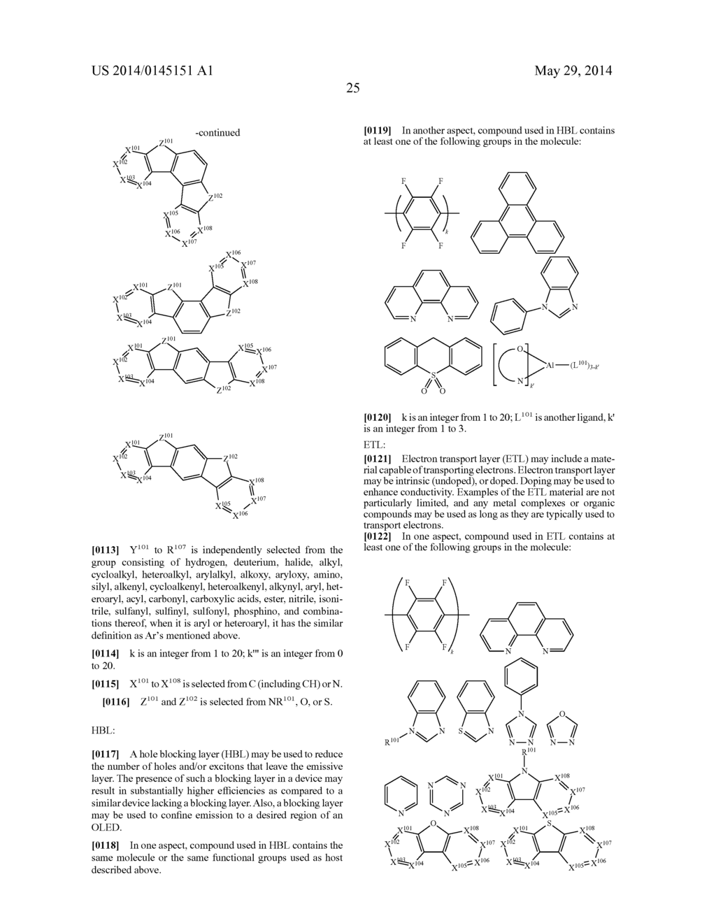 Organic Electroluminescent Device With Delayed Fluorescence - diagram, schematic, and image 29