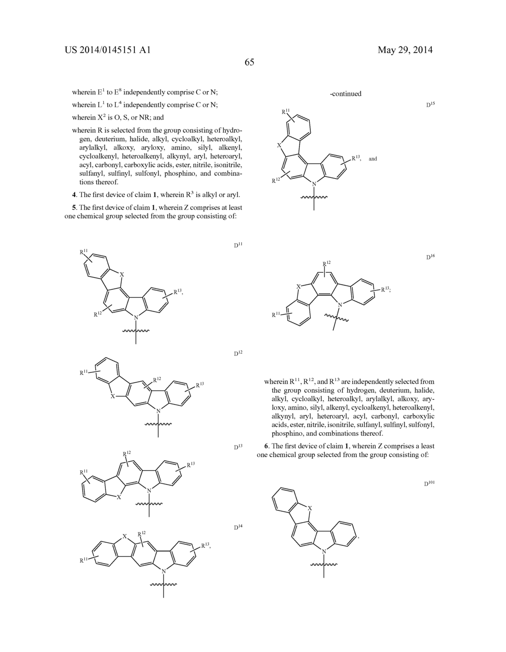 Organic Electroluminescent Device With Delayed Fluorescence - diagram, schematic, and image 69