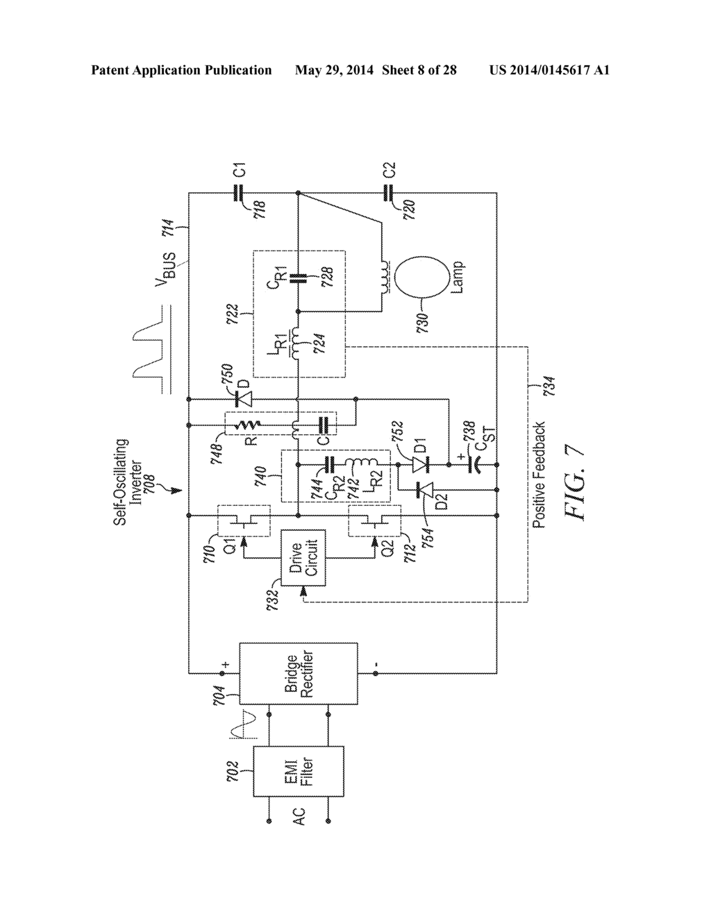 DIMMABLE INDUCTION RF FLUORESCENT LAMP WITH REDUCED ELECTROMAGNETIC     INTERFERENCE - diagram, schematic, and image 09