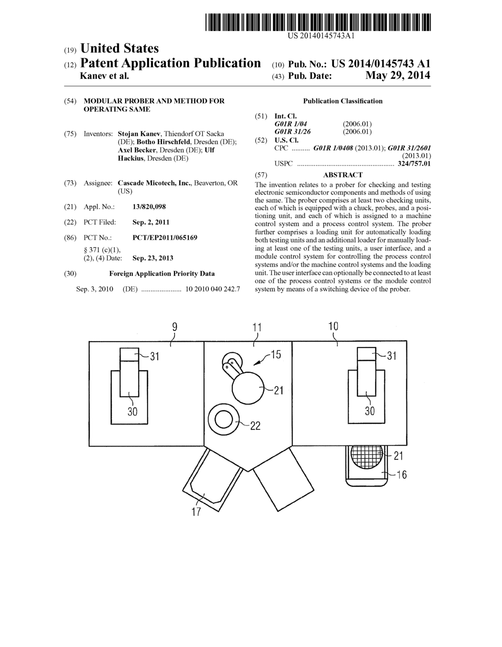 MODULAR PROBER AND METHOD FOR OPERATING SAME - diagram, schematic, and image 01